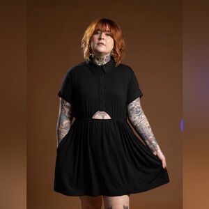 2X Girrlscout The Blake Cut Out Dress - black